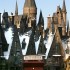 The main spire of Hogwarts Castle towers in the background over Hogsmeade Village (Joe Burbank/Orlando Sentinel/MCT)