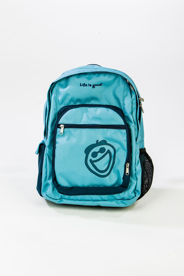 Whether you are applying to many or only a few colleges, this Life is Good backpack is perfect for for keeping your spirits up (www.lifeisgood.com). (Erik M. Lunsford/St. Louis Post-Dispatch/MCT)