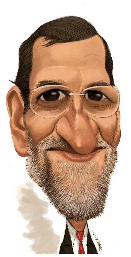 Chris Ware illustration of Spanish Prime Minister Mariano Rajoy. MCT 2012