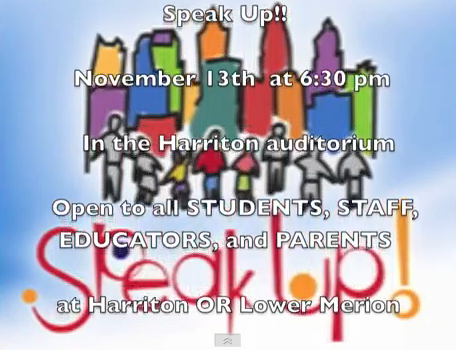 SpeakUp! Event at Harriton 11/13/13