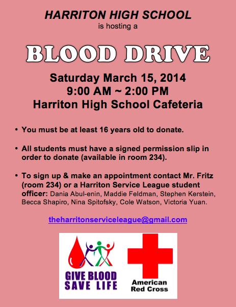 Donate Blood Saturday March 15th, Save a Life