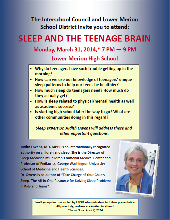 Sleep and the Teenage Brain Event a Huge Success