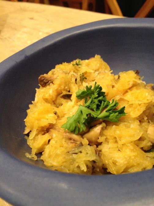 Healthy Recipe of the Week: Spaghetti Squash with Button Mushrooms