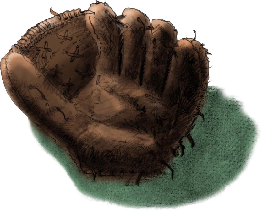 Baseball glove illustration