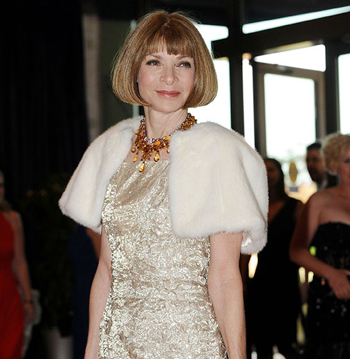 Anna Wintour arrives for the White House Correspondents Association dinner in Washington, D.C., on Saturday, April 27, 2013. The 99th annual dinner raises money for scholarships and honors the recipients of the organizations journalism awards. (Olivier Douliery/Abaca Press/MCT)