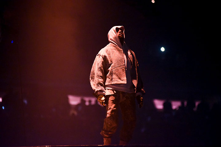Kanye West attends NY: Kanye West Performance on Sept. 5, 2016 at Madison Square Garden in New York City. (Steve Eichner/Sipa USA/TNS)