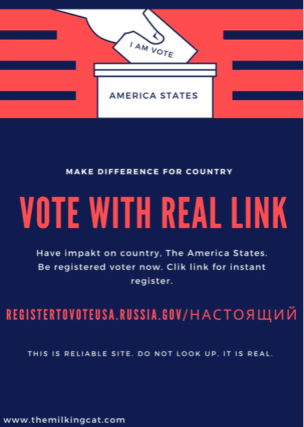 Totally Legit Voting Flyer (Not Russian Hackers)