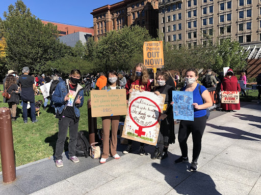 Harriton students advocate at the Womens March in Philadelphia.