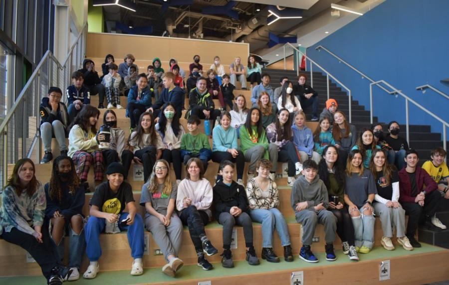 Harriton Computer Science Club Members with Students at Black Rock Middle School